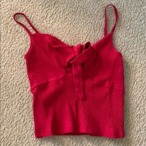 Red crop top